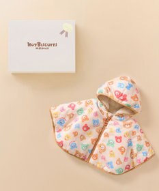 MIKI HOUSE HOT BISCUITS 裏ボアフリース リバーシブル総柄マントギフトセット【BOX付き】
