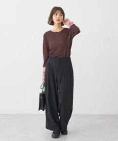 earth music&ecology 【2WAY】ウエストタブタックパンツ