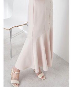 earth music&ecology フロントボタン裾フレアワンピース