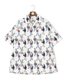 J.PRESS MEN 【AaronChang】【UNISEX】プリントタイプライター オープンカラーシャツ