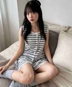 WEGO ノースリーブボーダールームウェア