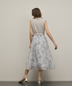 GRACE CONTINENTAL カシュクールフラワープリントワンピース