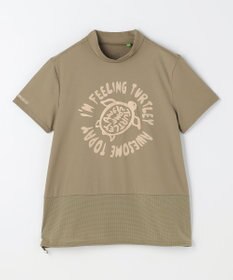 PW CIRCULUS 【WOMEN】SEA TURTLE メッシュコンビモックネックT ゴルフウェア レディース