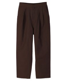 Green Parks 綿麻混タックテーパードパンツ