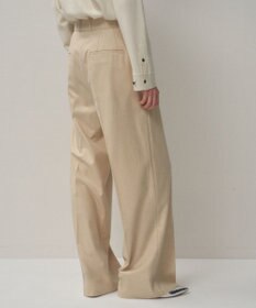 ATON MERINO COLLEGE FLANNEL | タックワイドパンツ