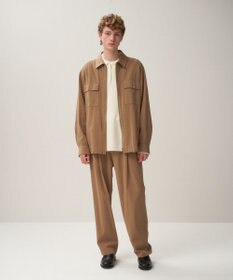 ATON COTTON VOILE SATIN | ジップアップジャケット - UNISEX