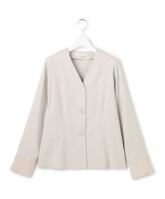 ICB L 【裏起毛】 ウォームサテン カーディガンブラウス