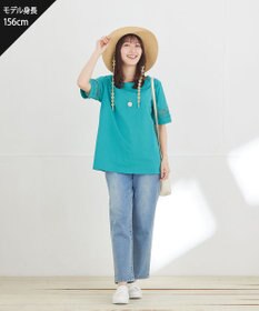 Tiaclasse L 「サマケア」レーススリーブトップス