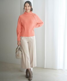 ANY SIS 【洗える】ボトルネックボタンポイントAir ニット