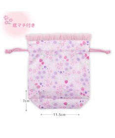 Mother garden マザーガーデン  野いちご コップ巾着 《小花いちご柄》