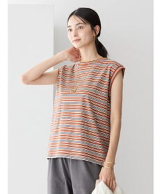 AMERICAN HOLIC マルチボーダーノースリーブカットプルオーバー