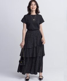 組曲 レーススリーブシルケット カットソー