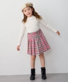 ANY KIDS ラメチェックプリーツスカパン