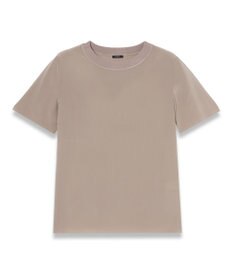 JOSEPH 【洗える】クレープ ド ソワ　ショートスリーブTEE