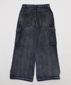 WEGO ローライズバギーフレアデニムカーゴパンツ