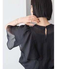 AMERICAN HOLIC 接触冷感シアーフリルブラウス