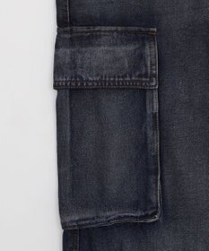 WEGO ローライズバギーフレアデニムカーゴパンツ