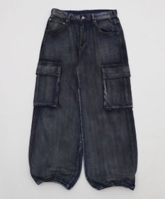 WEGO ローライズバギーフレアデニムカーゴパンツ