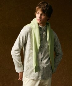 JOSEPH ABBOUD 【LIBERTY・綿100％】リバティペイズリープリントコーデュロイ シャツ