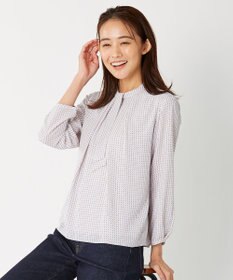 幾何プリント ボウタイ カットソー / J.PRESS LADIES L | ファッション