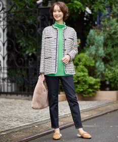 自由区 L 【洗える】ソフトウールハイゲージ ハイネックニット