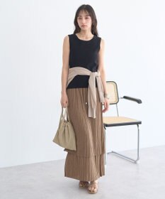 earth music&ecology プリーツレイヤードライクスカート