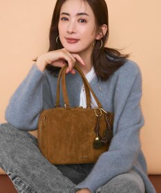 23区 【WEB&一部店舗限定】スエード ボストン バッグ キャメル系
