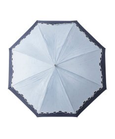 MOONBAT ランバン オン ブルー 長傘 チェーン柄サテンジャガードプリント 耐風