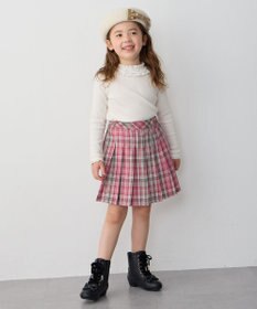 ANY KIDS ラメチェックプリーツスカパン