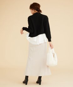 Feroux 【洗える】ラッフルレイヤード ニット