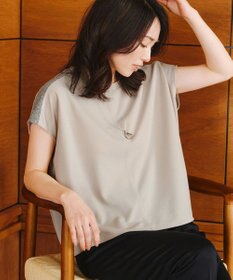 Tiaclasse 【洗える】ドルマンラメスリーブトップス