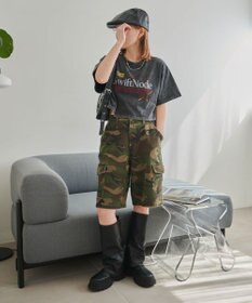 WEGO ヴィンテージウォッシュグラフィックショートT