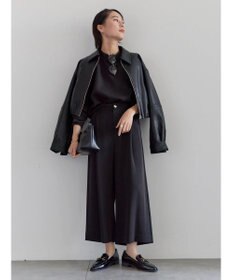 Te chichi フェイクレザークロップドブルゾン