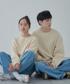 WEGO 【ユニセックス着用ITEM/裏起毛】リラックスフィットスウェットプルオーバー