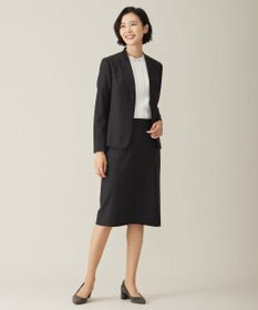 J.PRESS LADIES S 【吸水速乾】プレーティングジャージー フリル襟 カットソー