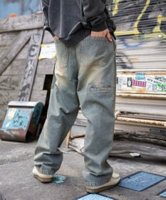 WEGO 【ウエストゴム/MLサイズ展開】ージーダブルニーパンツ