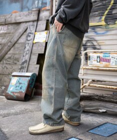 WEGO 【ウエストゴム/MLサイズ展開】ージーダブルニーパンツ