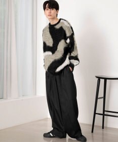 WEGO 【ユニセックス着用ITEM】マーブルシャギーニットプルオーバー