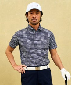 23区GOLF 【MEN】モノグラム柄  半袖ポロシャツ