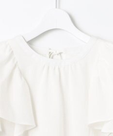 Feroux 【洗える】袖フリルブラウス