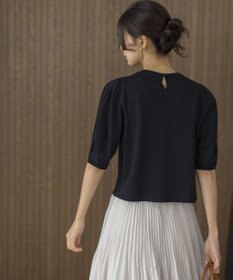 組曲 クルミボタン5分袖ニット