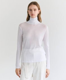 BEIGE， SORE / コットンシアーハイネックカットソー