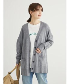 Green Parks もちやわ　Ｖネックミディ丈ニットカーディガン