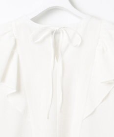 Feroux 【洗える】袖フリルブラウス