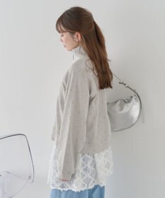 earth music&ecology 【予約】【綿100％】ダブルジップワッフルカーディガン