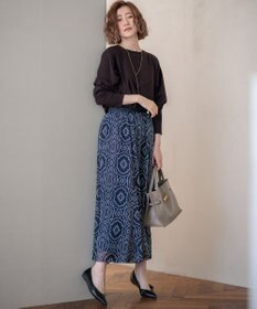 23区 L 【洗える/ご好評につきカラー追加】ヴィスコースストレッチ ドルマン ニット