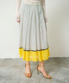 GRACE CONTINENTAL ドットBOXタックスカート