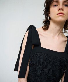 GRACE CONTINENTAL ケミカルフラワーレースワンピース