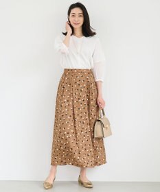 自由区 【セットアップ対応・洗える】ドットプリント スカート