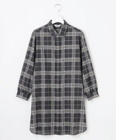 J.PRESS LADIES 【WEB限定カラーあり・洗える】SOFT SHEER チェック ロング シャツ